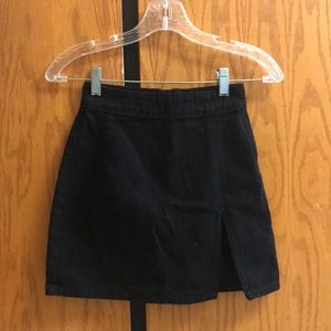 Princess Polly Black Mini Skirt W/ Slit